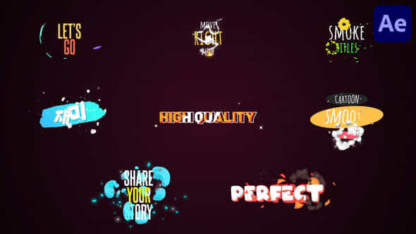 Smoke Titles For After Effects - VideoHive 53155668