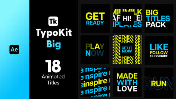 Typo Kit Big - VideoHive 44564946