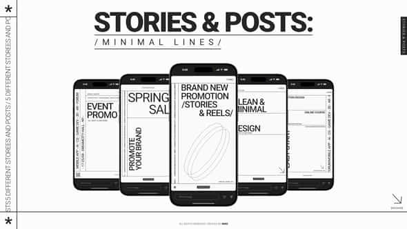 Stories Posts Minimal Lines Fcpx - VideoHive 51421855