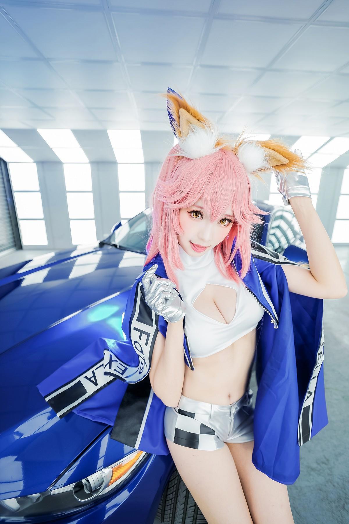 Cosplay ElyEE子 玉藻前赛车(22)