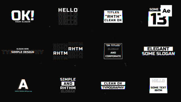 Rhythm Black Titles - VideoHive 46371449