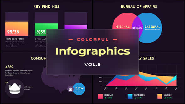 Colorful Infographics Vol6 Aftereffects Template - VideoHive 52246497