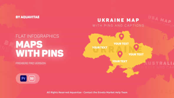 Flat Infographics Maps - VideoHive 39046567