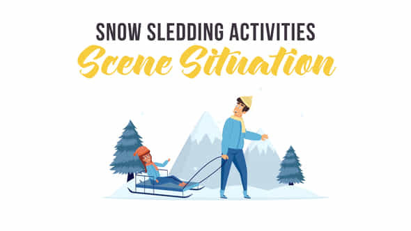 Snow sledding activities - VideoHive 29247011