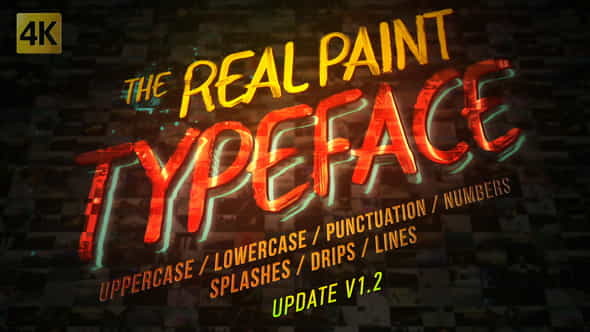 Real Paint Typeface Kit - VideoHive 19688638