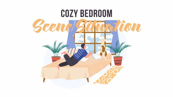 Cozy bedroom -Scene Situation - VideoHive 32350398