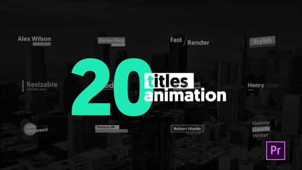 20 Animated TitlesMOGRT - VideoHive 23183393