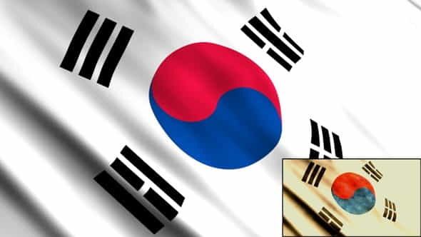 South Korea Flags - VideoHive 23511687