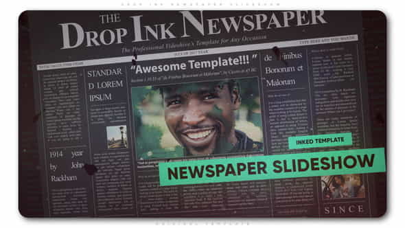 Drop Ink Newspaper Slideshow - VideoHive 22485480