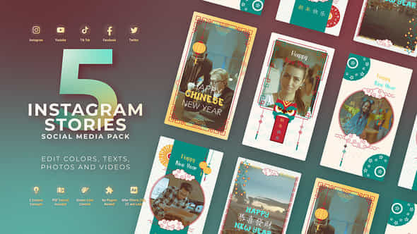 Chinese New Year Dragon Instagram Stories - VideoHive 50408252