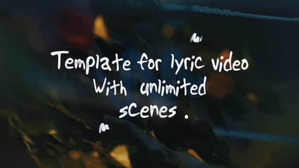 Lyric Video Template - VideoHive 28438225