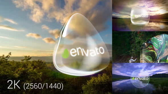 Glass Logo And Transitions - VideoHive 19566455