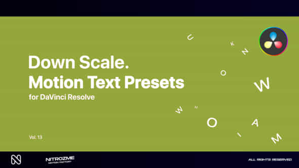 Down Scale Motion - VideoHive 47490757