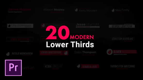 Modern Lower Thirds For Premiere - VideoHive 21952287