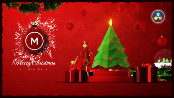 Christmas Tree Logo Reveal - VideoHive 49723749