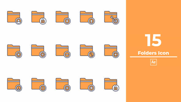 Folders Icon After Effects - VideoHive 48997954