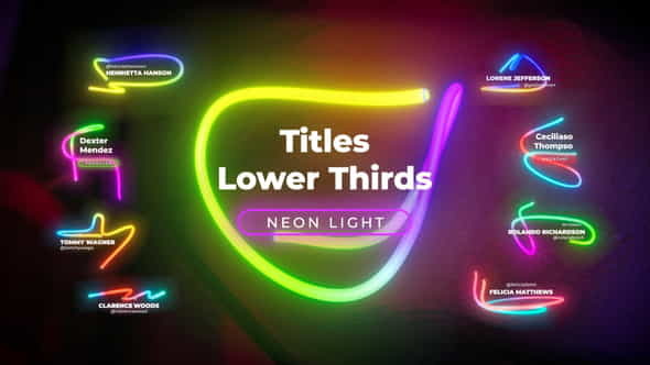 Neon Light Titles 3 - VideoHive 26314585
