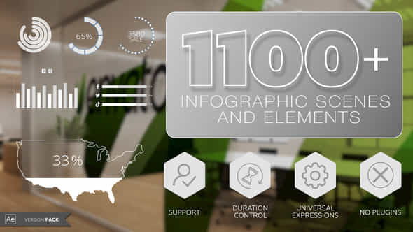1100 Infographic Pack - VideoHive 41205768