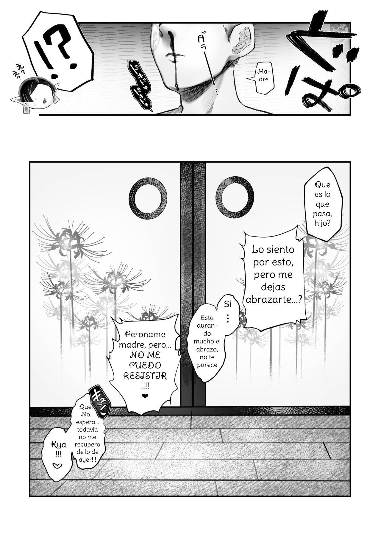 [Muchimuchioume (Muchiou)] Bakunyuu Muchimuchi Oni Mama, Mouja no Musuko to Honki Koubi. [Spanish] [Hta scan]
