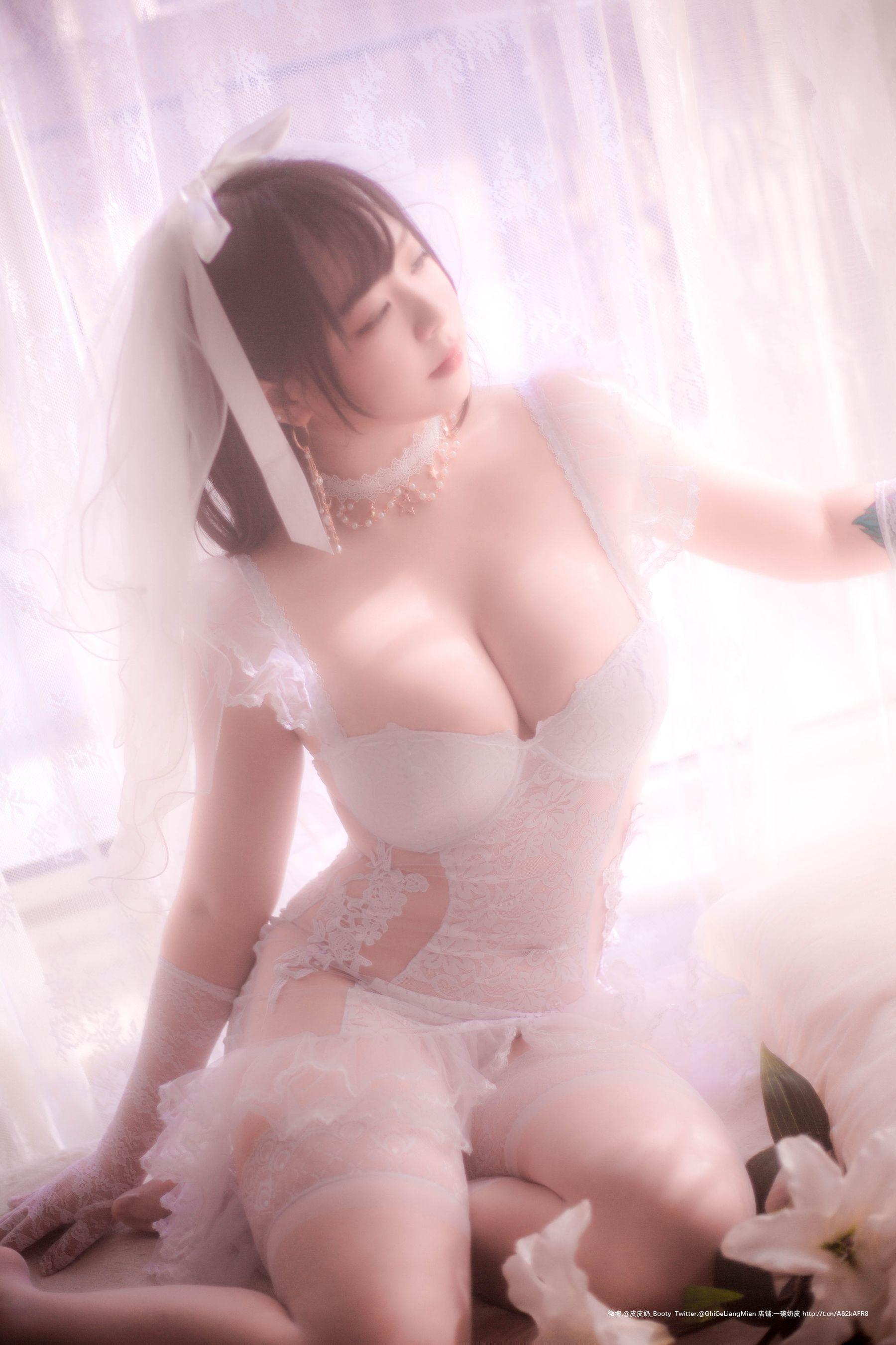 [Cosplay] 皮皮奶可可爱了啦 – 朦胧婚纱(35)