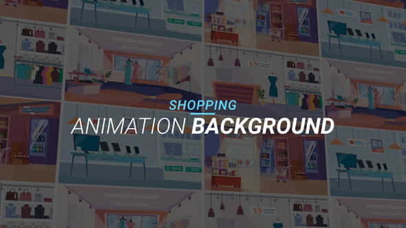 Shopping - Animation background - VideoHive 34060956