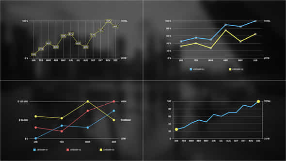 Line Chart Infographic - VideoHive 40436816