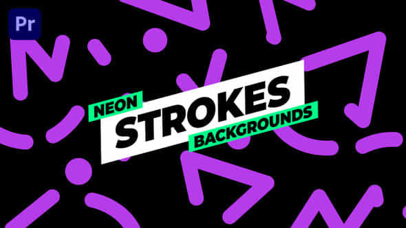 Neon Strokes Backgrounds - VideoHive 53462052