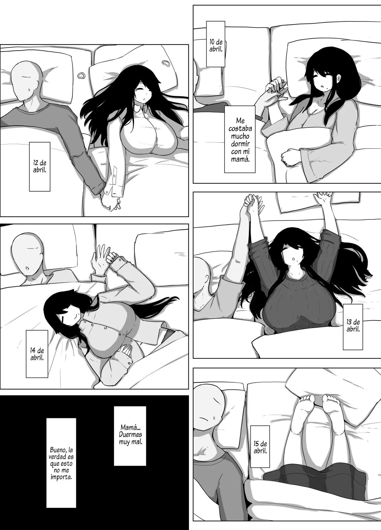 [hahayamoya (moya)] Oyasumi, Okaa-san I  Good Night, Mom I [Spanish]  [Al Chile no Sé Scan]
