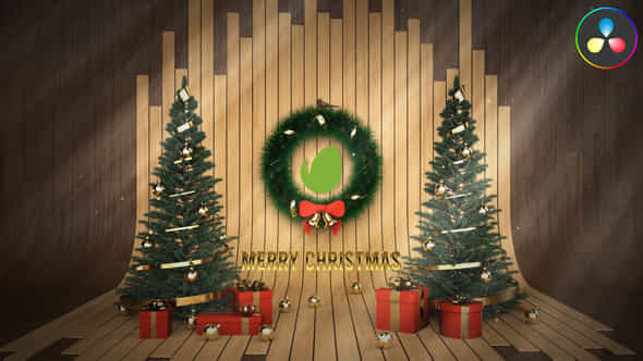 Christmas Studio Logo For Davinci Resolve - VideoHive 48934663