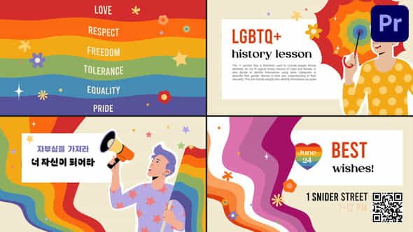 Lgbtq Typography For Premiere Pro - VideoHive 51076264