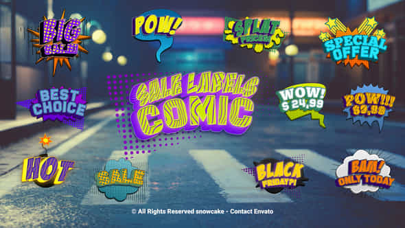 Sale Labels Comic - VideoHive 51756176