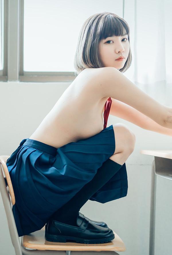 青春果宝宝高中女生学生服无圣光写真(23)