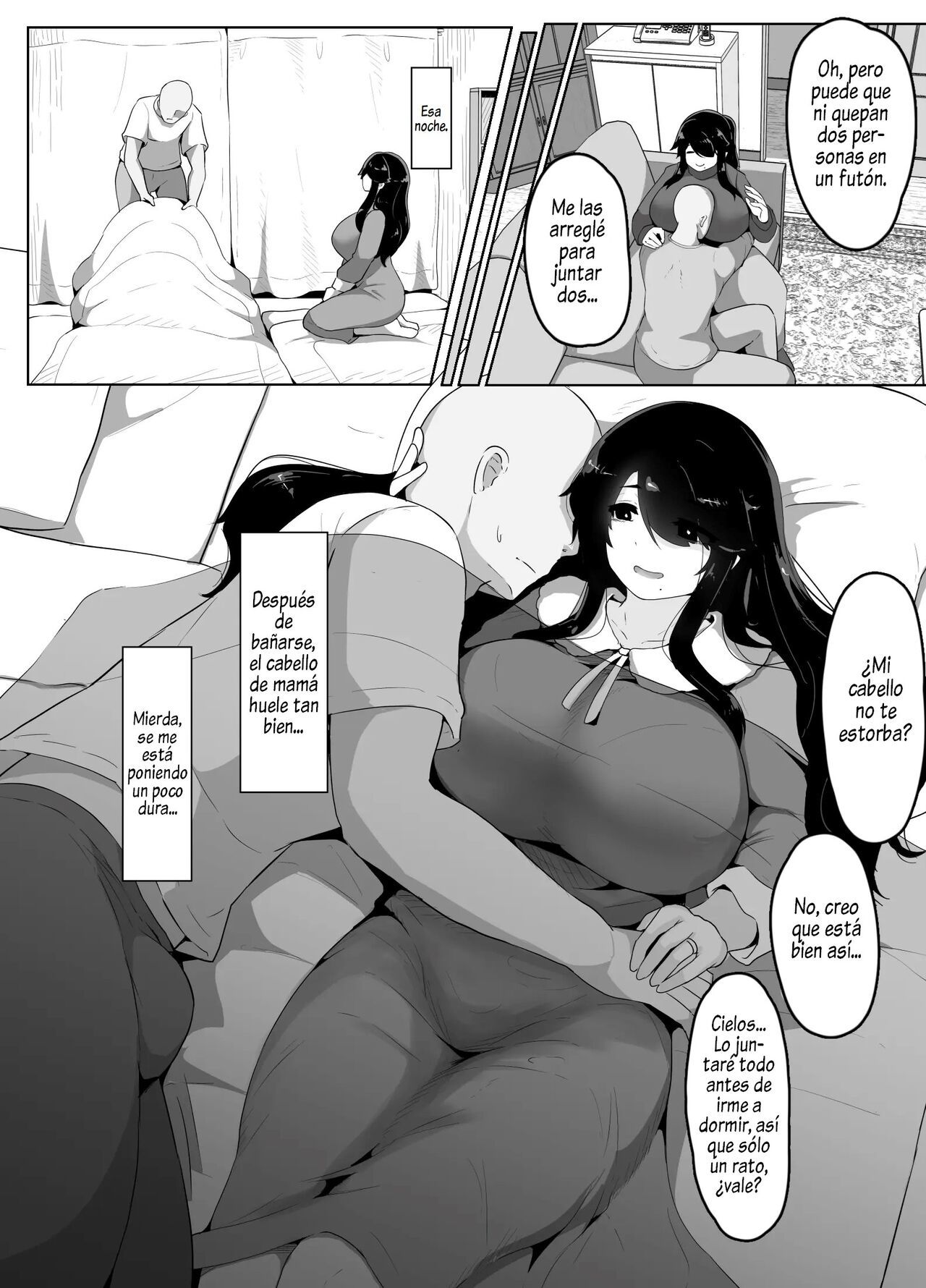 [hahayamoya (moya)] Oyasumi, Okaa-san I  Good Night, Mom I [Spanish]  [Al Chile no Sé Scan]