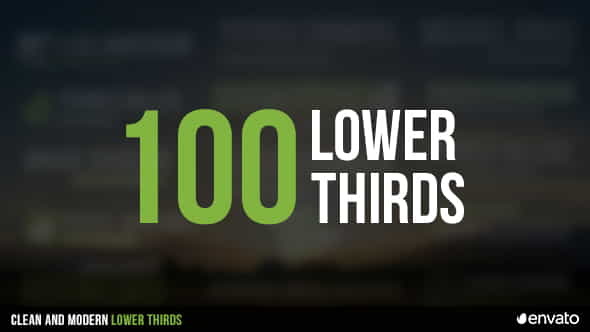 100 Lower Thirds - VideoHive 17408181