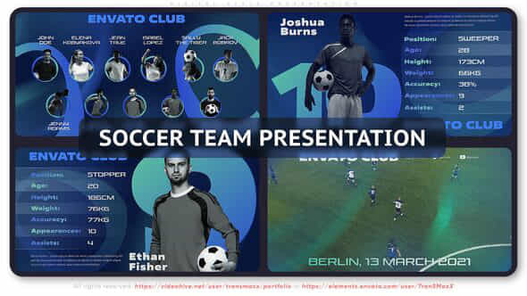 Soccer Team Presentation - VideoHive 43988786