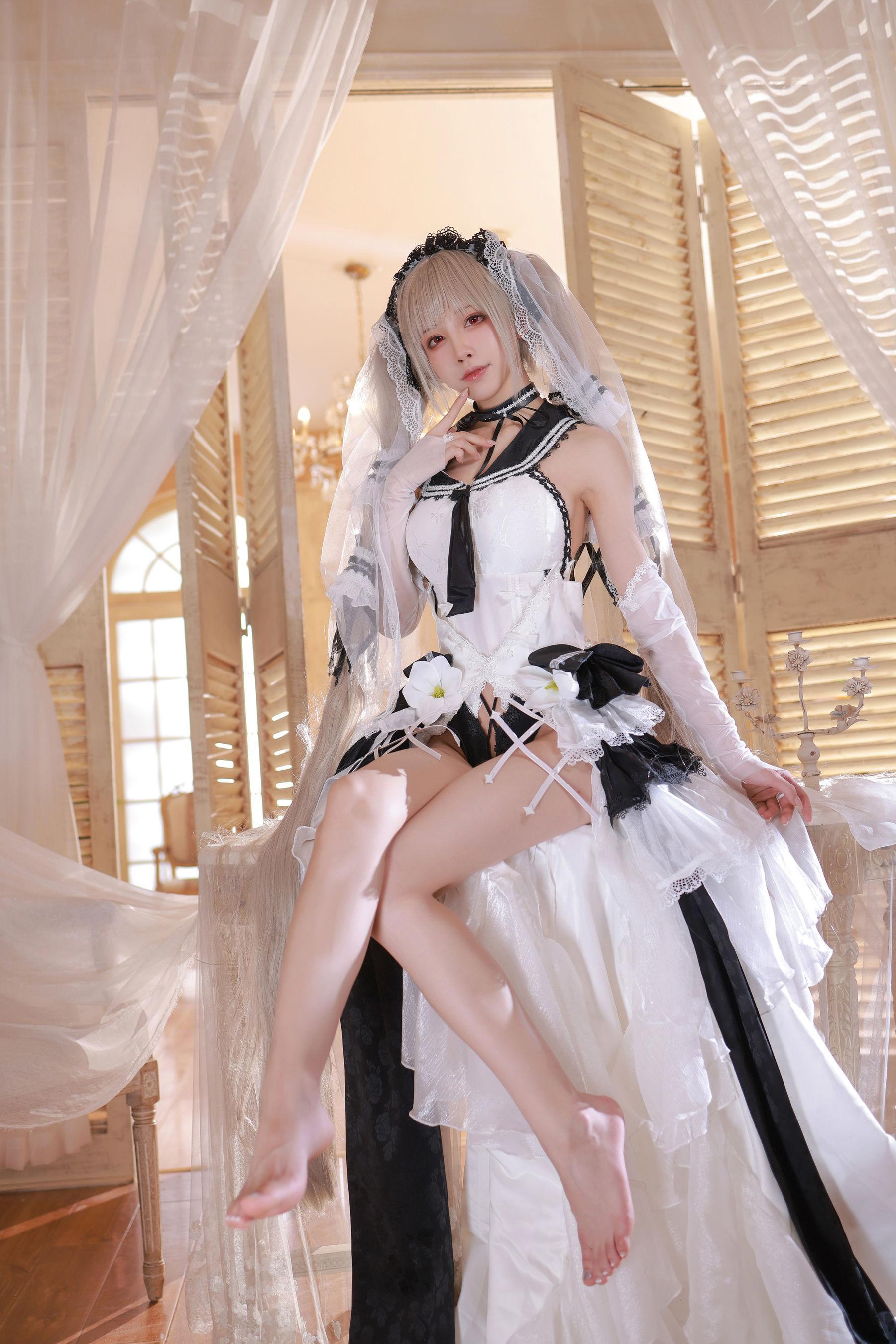 [网红COSER写真] 水淼aqua – 碧蓝航线 可畏 婚纱(30)