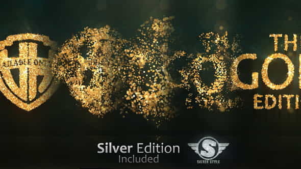 Glitter Gold Particles Logo - VideoHive 38318583