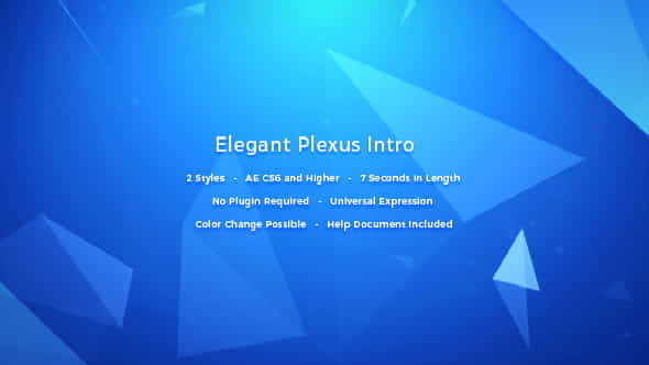 Elegant Plexus Intro - VideoHive 16131463