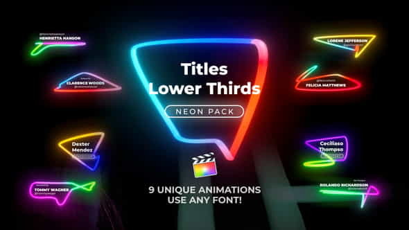 Neon Light Titles 6 - VideoHive 26193914