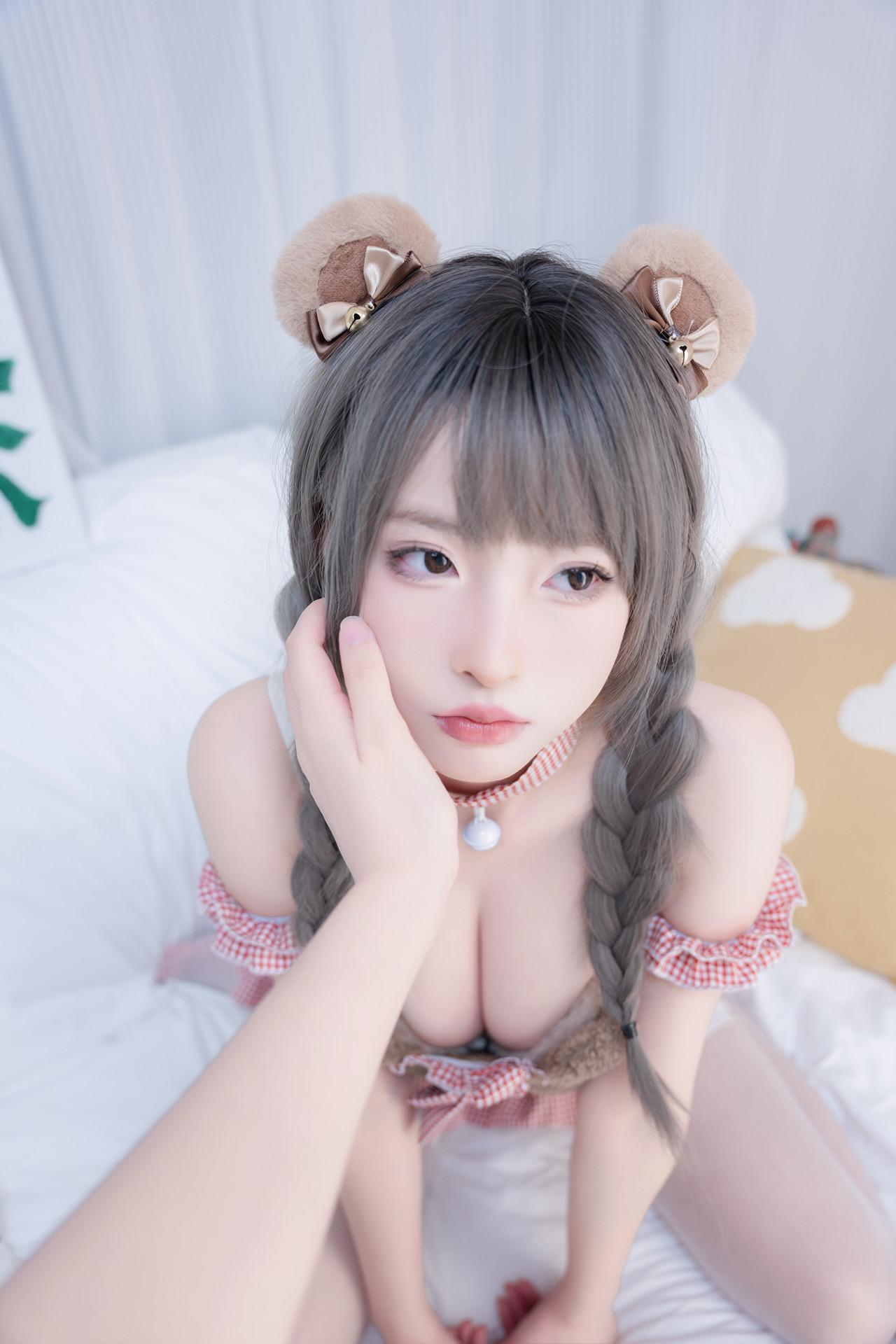 Cosplay 清水由乃 – 可爱熊(29)