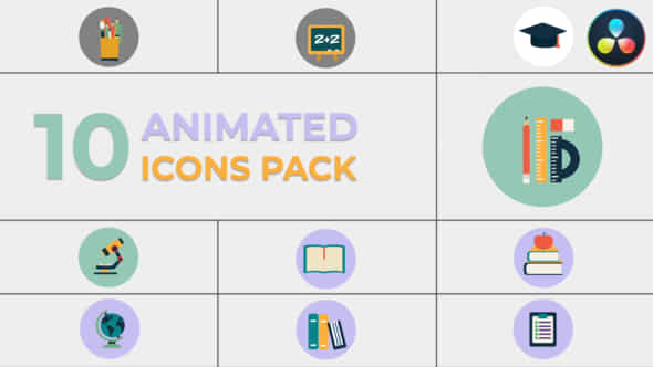 Education Icons - VideoHive 47136389