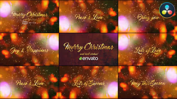 Christmas Greeting Titles For Davinci Resolve - VideoHive 49762120