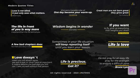 Modern Quotes Titles - VideoHive 44938375