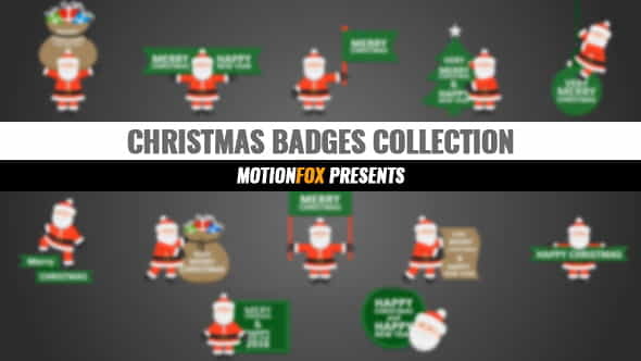 Christmas Badges Collection - VideoHive 13907727