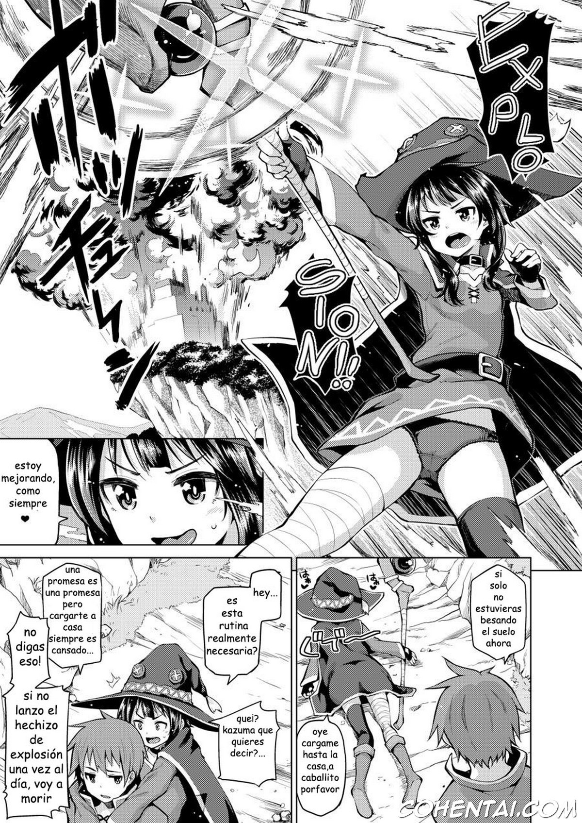 Kono Bakuretsu Musume ni Ecstasy o! (Kono Subarashii Sekai ni Syukufuku o!) xxx comics manga porno doujin hentai español sexo 