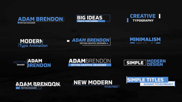 Minimal Smooth Titles - VideoHive 45828851