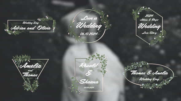 Wedding Titles 4K - VideoHive 50056986