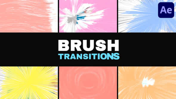 Hand Drawn Brush Transitions For After Effects - VideoHive 57285988