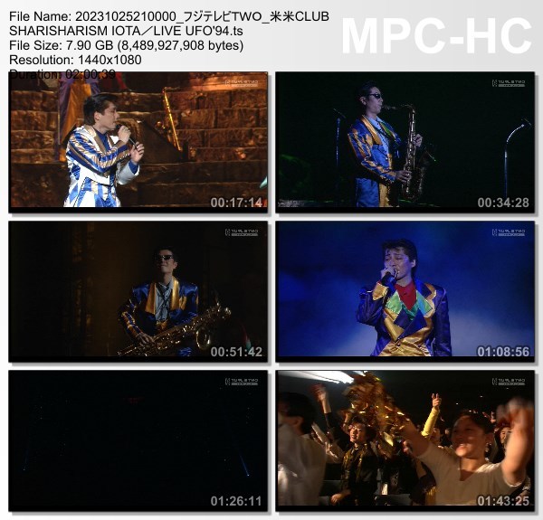 [TV-Variety] 米米CLUB SHARISHARISM IOTA／LIVE UFO’94 (FujiTV TWO 2023.10.25)