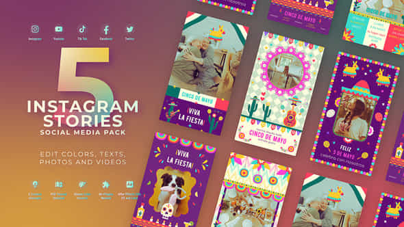 Cinco De Mayo Mexican Festival Instagram Reel - VideoHive 57527943
